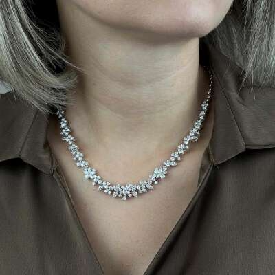 Pırlanta Gerdanlık Kolye 14K Özel Tasarım - 3