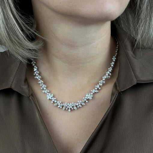 Pırlanta Gerdanlık Kolye 14K Özel Tasarım - 3