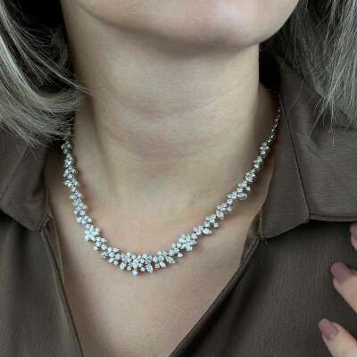 Pırlanta Gerdanlık Kolye 14K Özel Tasarım - 4