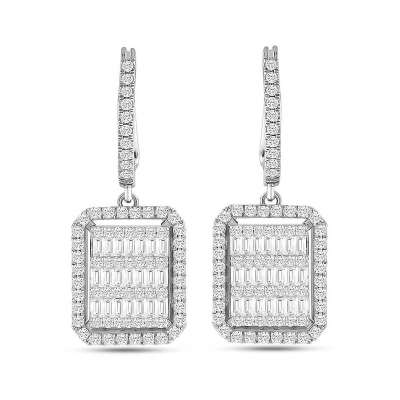 Pırlanta Işıltı Seli Baget Küpe - 3