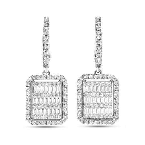 Pırlanta Işıltı Seli Baget Küpe - 3