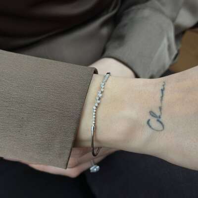 0.34 ct Markiz Pırlanta Kelepçe Bileklik – 14 Ayar Altın - 2