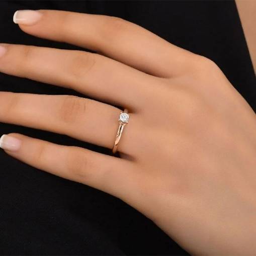 Pırlanta Pençe Tırnak Tektaş Yüzük - 3