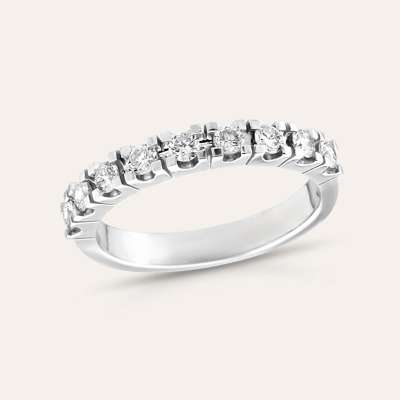 Pırlanta Sırataşlı Yarımtur Yüzük - ENGİNGOLD