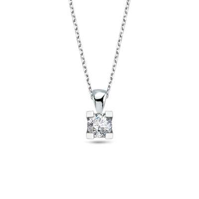 Pırlanta Tektaş Kolye 0,42ct - 1