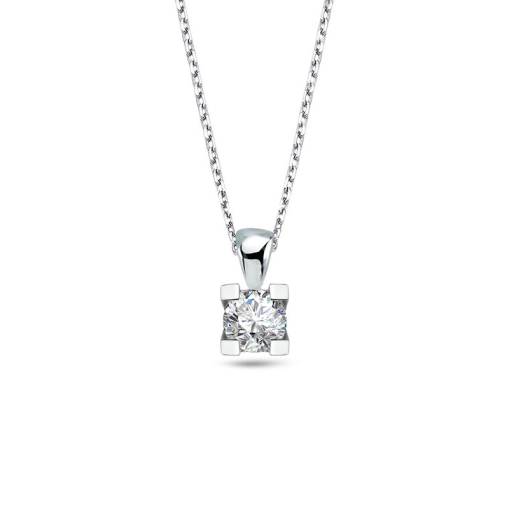 Pırlanta Tektaş Kolye 0,42ct - 1