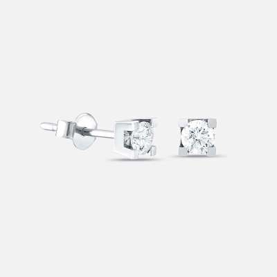 Pırlanta Tektaş Küpe 40 - ENGİNGOLD