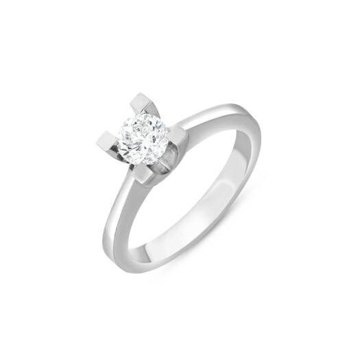 Pırlanta Tektaş Yüzük 0.43 Karat – 14 Ayar Altın Modern Şıklık - 7