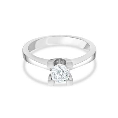 Pırlanta Tektaş Yüzük 0.43 Karat – 14 Ayar Altın Modern Şıklık - 8