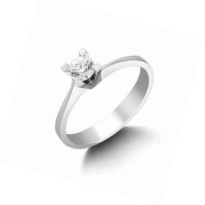 Pırlanta Tektaş Yüzük 14k 0,38ct - ENGİNGOLD