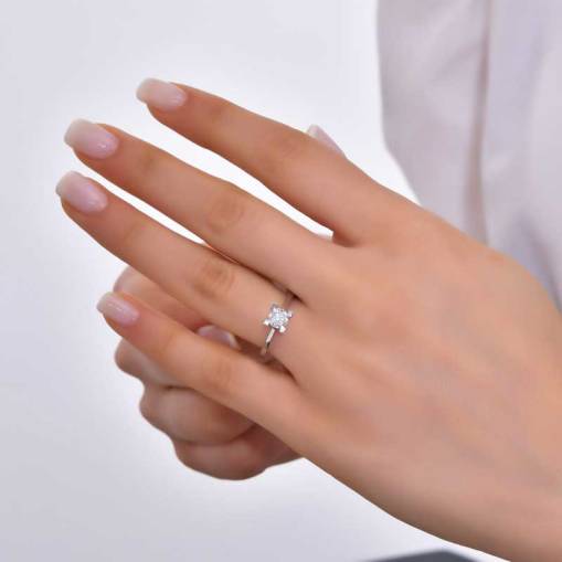 Pırlanta Tektaş Yüzük-14k 053 - 3