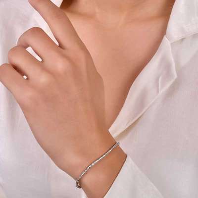 Pırlantalı Suyolu Model Bileklik - 1