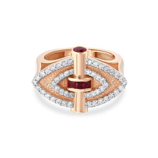 Star Yakut Taşlı Pırlanta Yüzük – Sevgililer Günü Hediyesi - 6