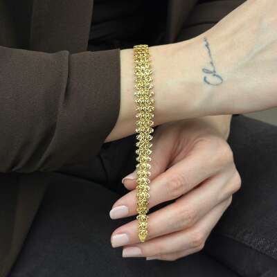 22 Ayar Altın Süzme Bileklik – Kalemli Zarif Tasarım