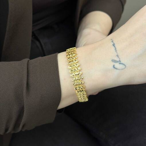 22 Ayar Altın Süzme Bileklik – Kalemli Zarif Tasarım - 3