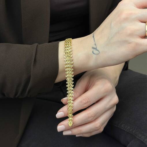 22 Ayar Altın Süzme Bileklik – Kalemli Zarif Tasarım - 4