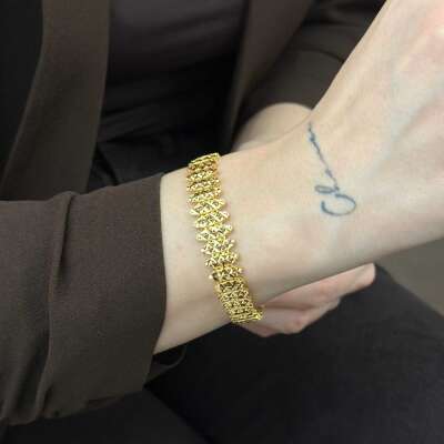 22 Ayar Altın Süzme Bileklik – Kalemli Zarif Tasarım - 5