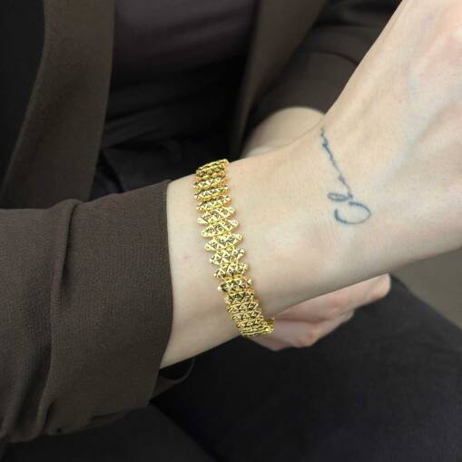 22 Ayar Altın Süzme Bileklik – Kalemli Zarif Tasarım - 5
