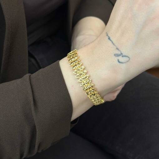 22 Ayar Altın Süzme Bileklik – Kalemli Zarif Tasarım - 6