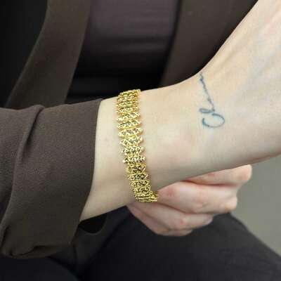 22 Ayar Altın Süzme Bileklik – Kalemli Zarif Tasarım - 7