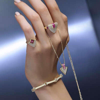 14 Ayar Altın Taşlı Bileklik – Baget Detaylı Tasarım - 5