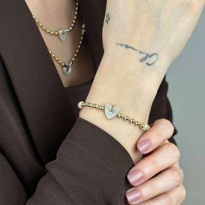 14 Ayar Altın Baget Taşlı Bileklik – Zarif Tasarım - 2