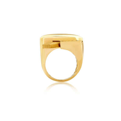 14 Ayar Altın Taşlı Yüzük – Modern Tasarım Model - 2