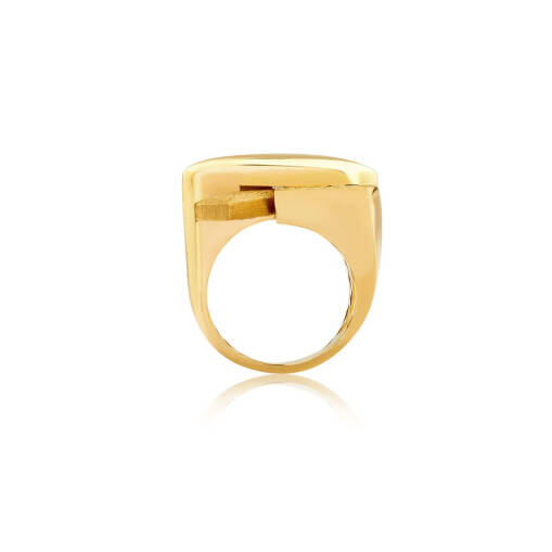 14 Ayar Altın Taşlı Yüzük – Modern Tasarım Model - 2