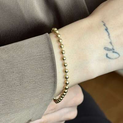 14 Ayar Altın Top Bileklik – Zarif ve Şık Tasarım