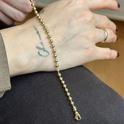 14 Ayar Altın Top Bileklik – Zarif ve Şık Tasarım - 2