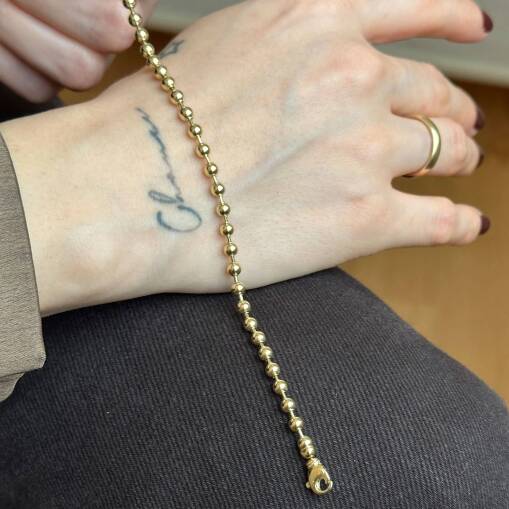 14 Ayar Altın Top Bileklik – Zarif ve Şık Tasarım - 2