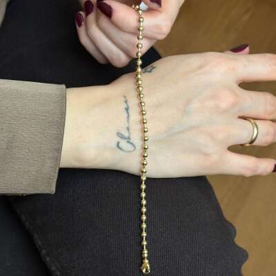 14 Ayar Altın Top Bileklik – Zarif ve Şık Tasarım - 3