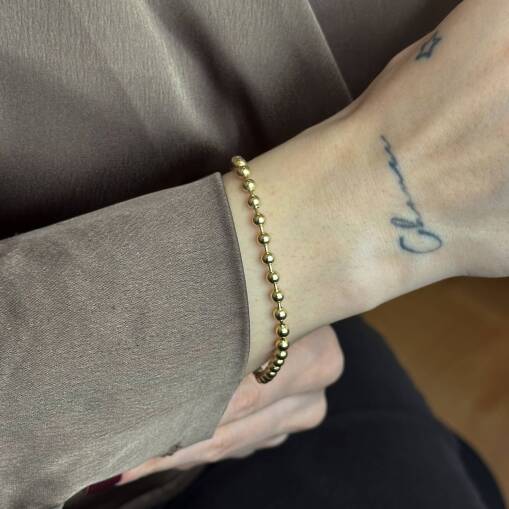 14 Ayar Altın Top Bileklik – Zarif ve Şık Tasarım - 4