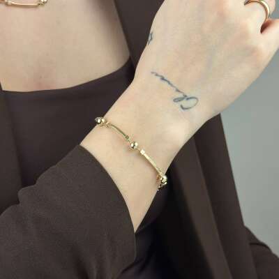 14 Ayar Altın Top Bileklik – Modern ve Şık Tasarım - 2