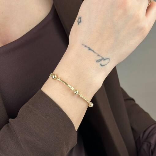 14 Ayar Altın Top Bileklik – Modern ve Şık Tasarım - 5