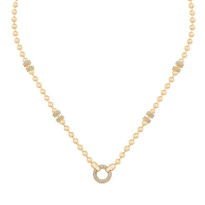 14 Ayar Altın Taşlı Top Kolye – Zarif ve Şık Tasarım - ENGİNGOLD EMA