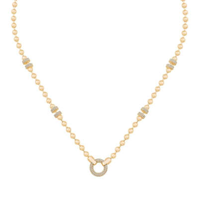 14 Ayar Altın Taşlı Top Kolye – Zarif ve Şık Tasarım - 6