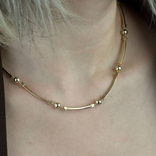 14 Ayar Altın Top Kolye – Modern ve Şık Tasarım - 3