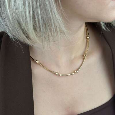 14 Ayar Altın Top Kolye – Modern ve Şık Tasarım - 4