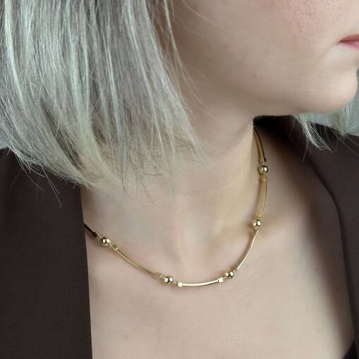 14 Ayar Altın Top Kolye – Modern ve Şık Tasarım - 5