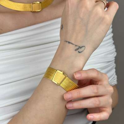 22 Ayar Trabzon Hasır Bileklik – 9 Sıra (37,67 gr) - 3