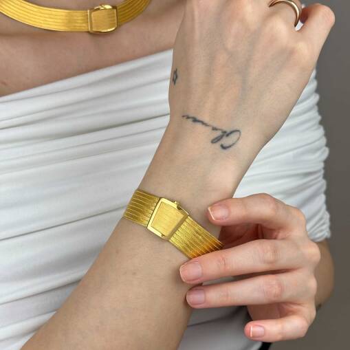 22 Ayar Trabzon Hasır Bileklik – 9 Sıra (37,67 gr) - 3