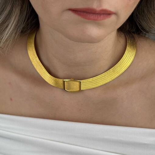 Trabzon Hasır Gerdanlık 14 Ayar Altın | 7 Sıra - 2