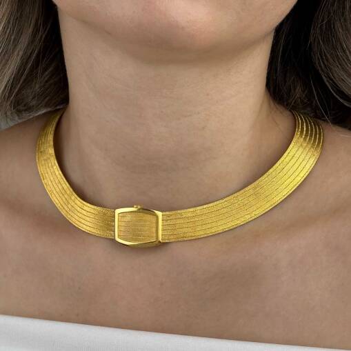 Trabzon Hasır Gerdanlık 14 Ayar Altın | 7 Sıra - 5