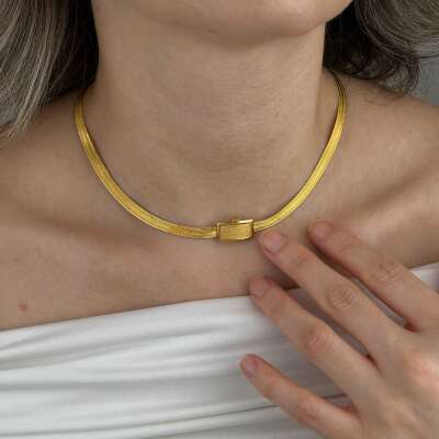 Trabzon Hasır Gerdanlık 22 Ayar Altın | İnce 3 Sıra - 1