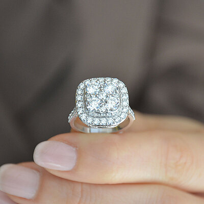 3.40 Ct Pırlanta Harmony Yüzük – 14 Ayar Beyaz Altın