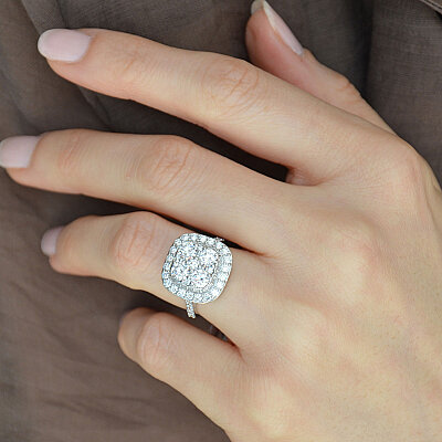 3.40 Ct Pırlanta Harmony Yüzük – 14 Ayar Beyaz Altın - 2