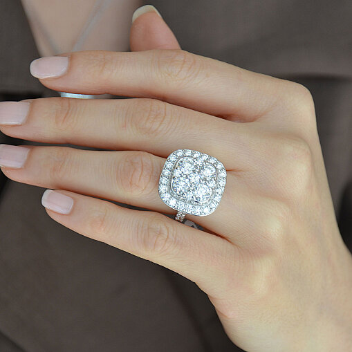 3.40 Ct Pırlanta Harmony Yüzük – 14 Ayar Beyaz Altın - 6