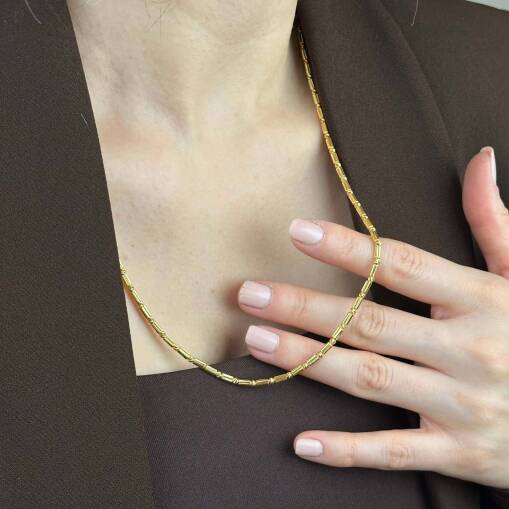 22 Ayar Altın Zincir Kolye – Dorika Şık ve Zarif Tasarım - 1